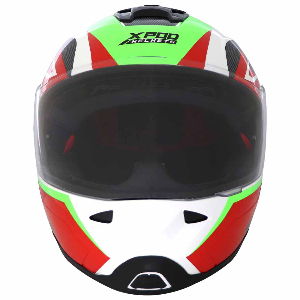 TVS XPOD Primus Helmet for Men - ISI & DOT Certified, EPS Impact Absorption, Quick Release (White)