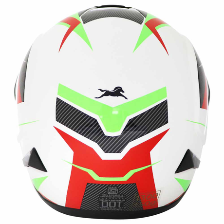 TVS XPOD Primus Helmet for Men - ISI & DOT Certified, EPS Impact Absorption, Quick Release (White)
