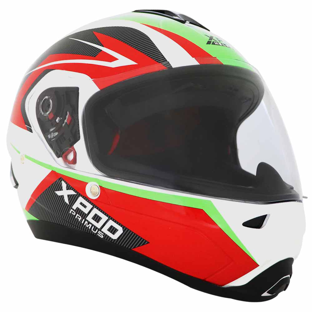 TVS XPOD Primus Helmet for Men - ISI & DOT Certified, EPS Impact Absorption, Quick Release (White)