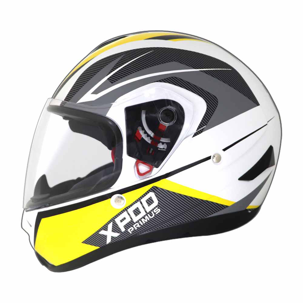 TVS XPOD Primus Helmet for Men - ISI & DOT Certified, EPS Impact Absorption, Quick Release (Yellow)