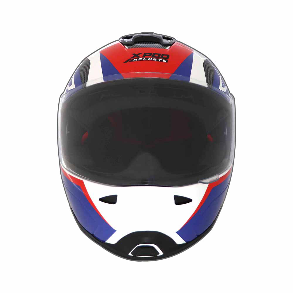 TVS XPOD Primus Helmet for Men - ISI & DOT Certified, EPS Impact Absorption, Quick Release (Blue)