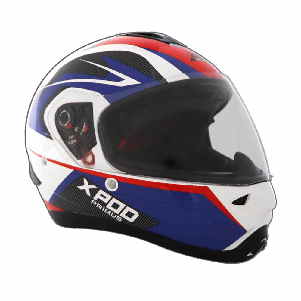 TVS XPOD Primus Helmet for Men - ISI & DOT Certified, EPS Impact Absorption, Quick Release (Blue)