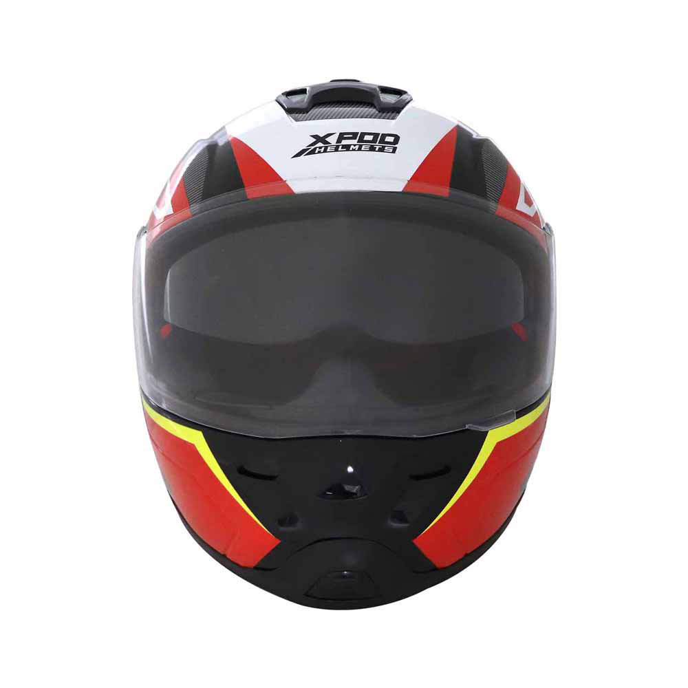 TVS XPOD Primus Helmet for Men - Dual Visor, ISI & DOT Certified, Premium Safety in Red
