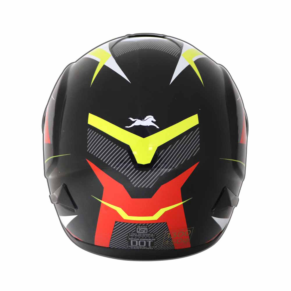TVS XPOD Primus Helmet for Men - Dual Visor, ISI & DOT Certified, Premium Safety in Red