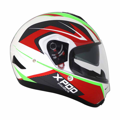 TVS XPOD Primus Helmet for Men - Dual Visor, ISI & DOT Certified, Premium Safety and Comfort (Red)