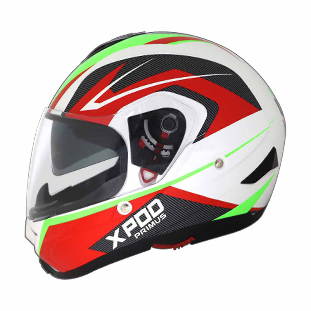 TVS XPOD Primus Helmet for Men - Dual Visor, ISI & DOT Certified, Premium Safety and Comfort (Red)