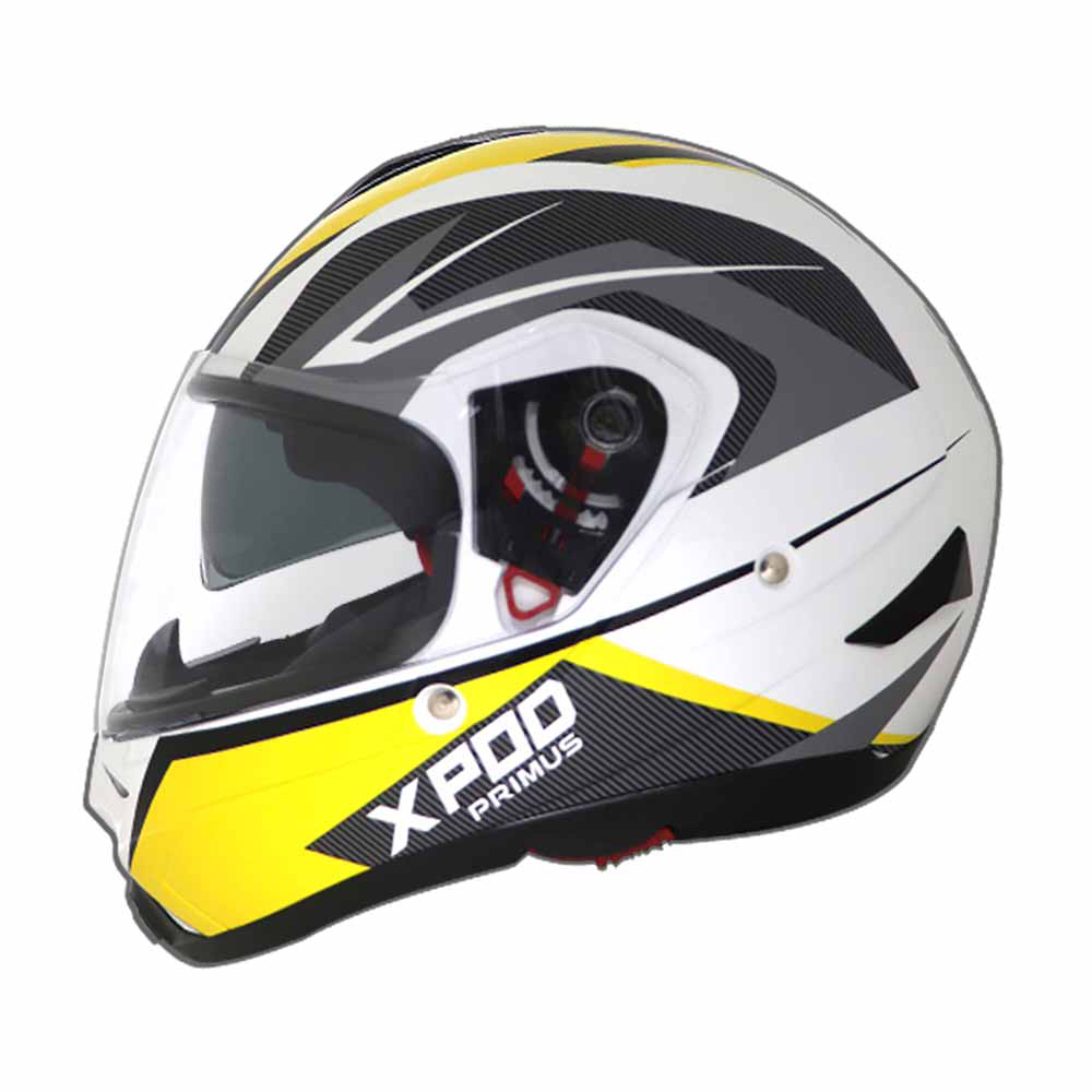 TVS XPOD Primus Helmet for Men - Dual Visor, ISI & DOT Certified, Premium Safety in Yellow
