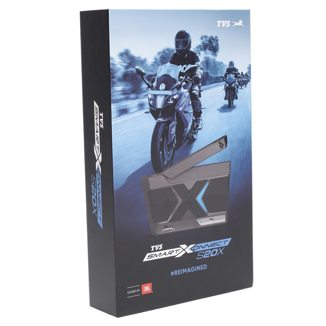 TVS Racing SmartXonnect S20X | Premium Helmet Bluetooth Device with Intercom, JBL HD Sound, & 1.2 Km Range