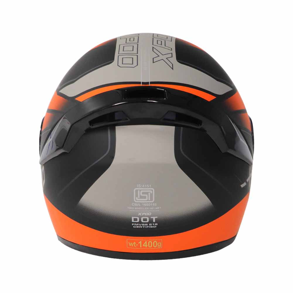TVS XPOD Aerodynamic Helmet for Men - ISI & DOT Certified | Premium Bike Helmet