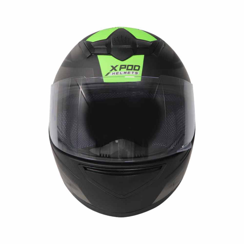 TVS XPOD Dual Tone Helmet - Neon-Grey | Premium Safety & Style