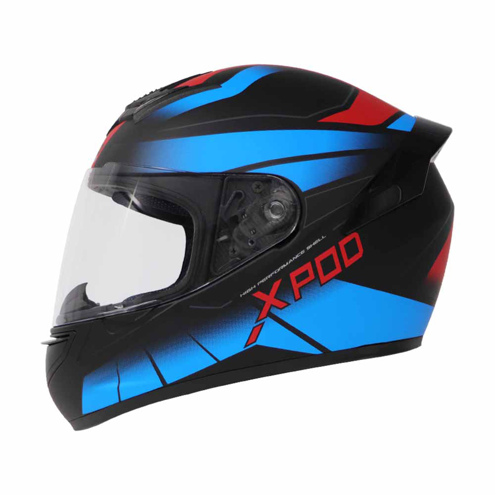 TVS XPOD Dual Tone Helmet - Blue & Red | Premium Protection & Comfort