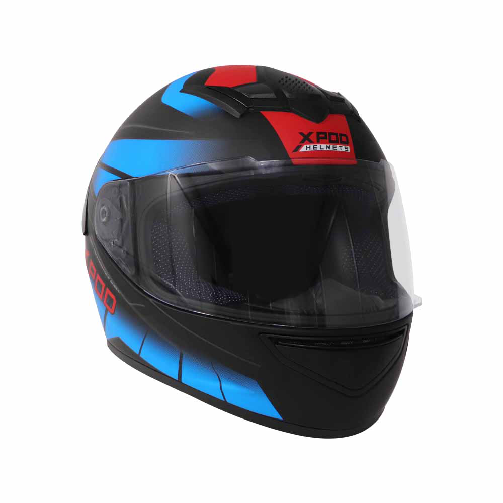 TVS XPOD Dual Tone Helmet - Blue & Red | Premium Protection & Comfort
