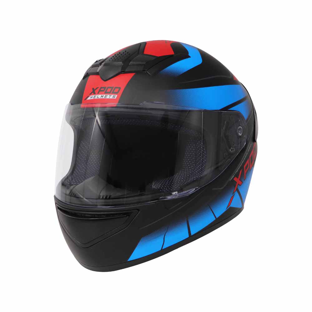 TVS XPOD Dual Tone Helmet - Blue & Red | Premium Protection & Comfort