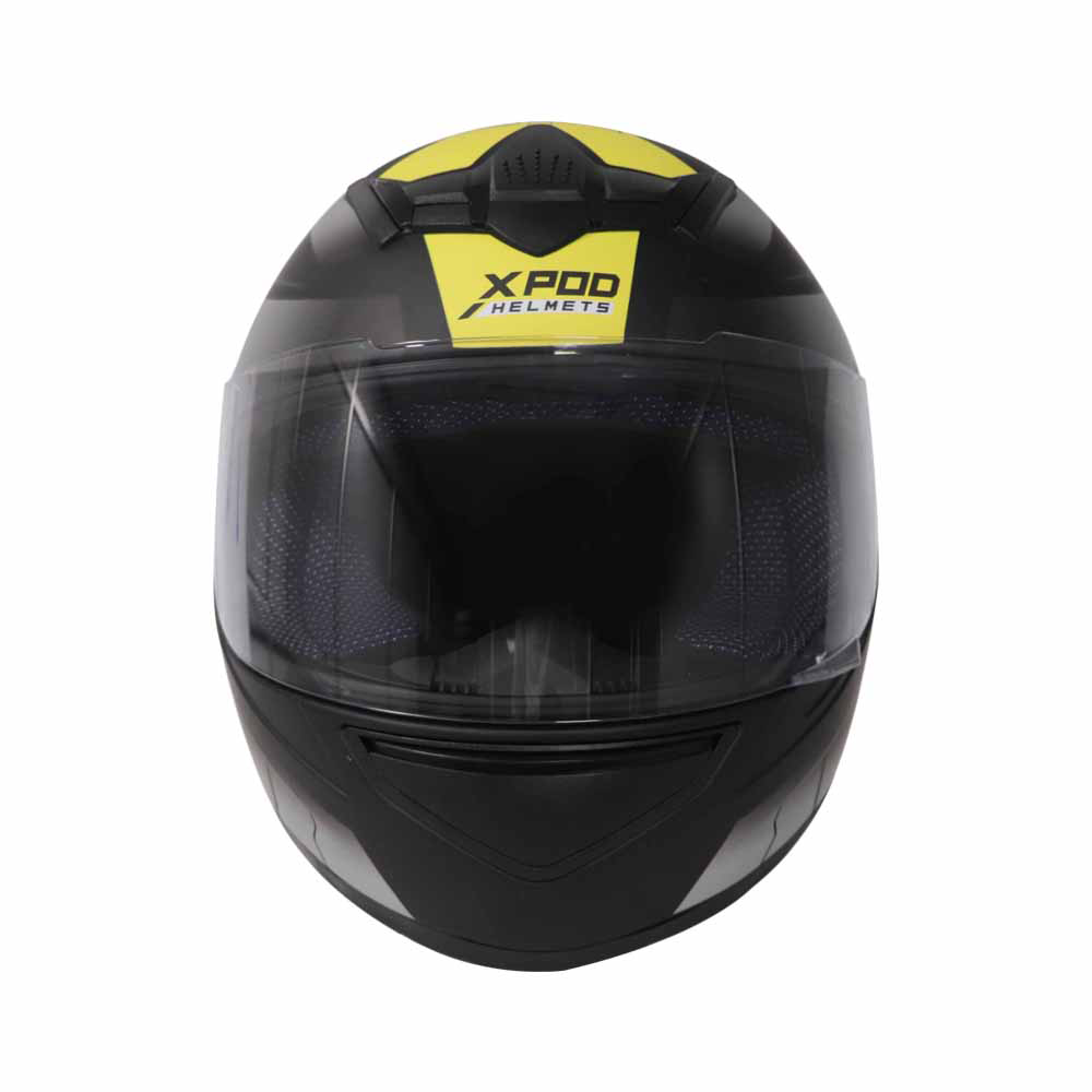 TVS XPOD Dual Tone Helmet - Yellow & Grey | Advanced Protection & Comfort