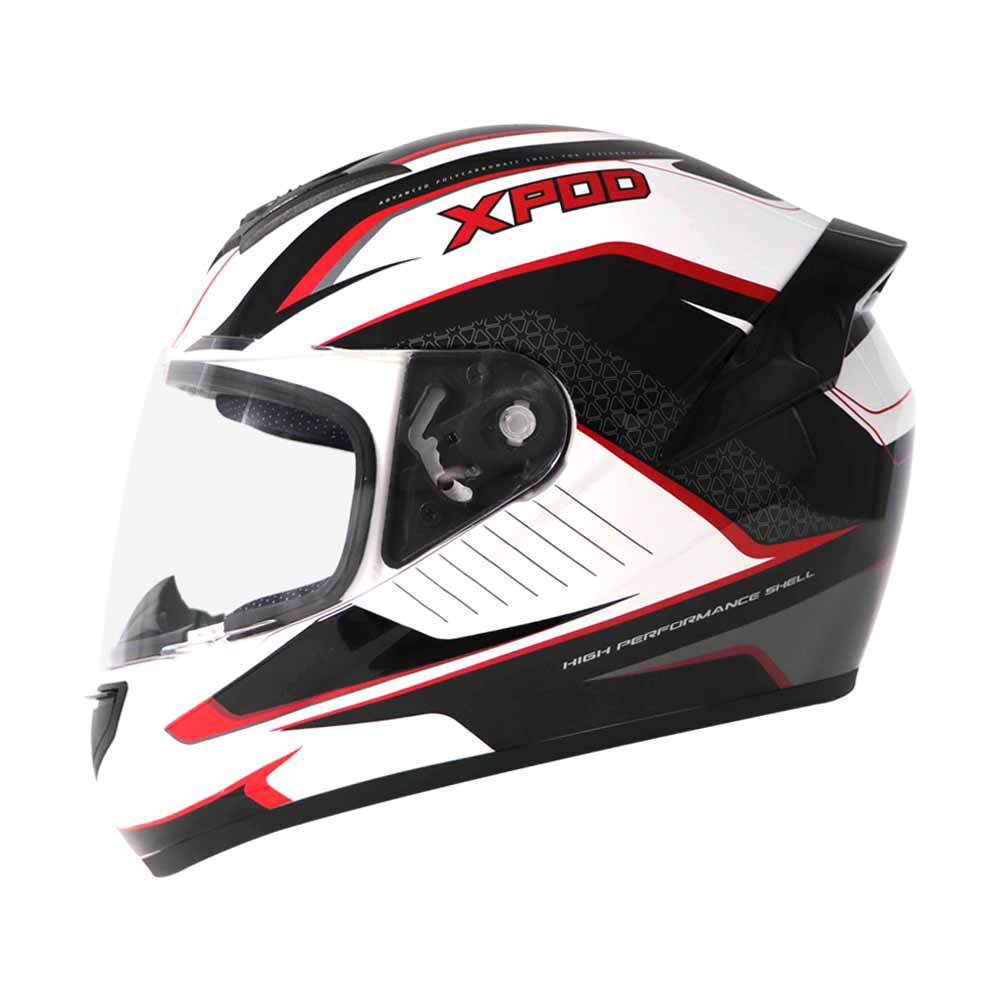 TVS XPOD Aerodynamic Helmet - ISI & DOT Certified Helmet for Men in Dual Tone with Ultrawide Visor