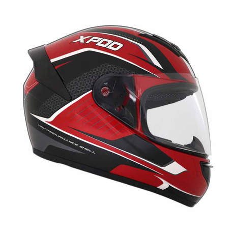 TVS XPOD Aerodynamic Helmet - ISI & DOT Certified, Ultrawide Visor, Quick Release Strap