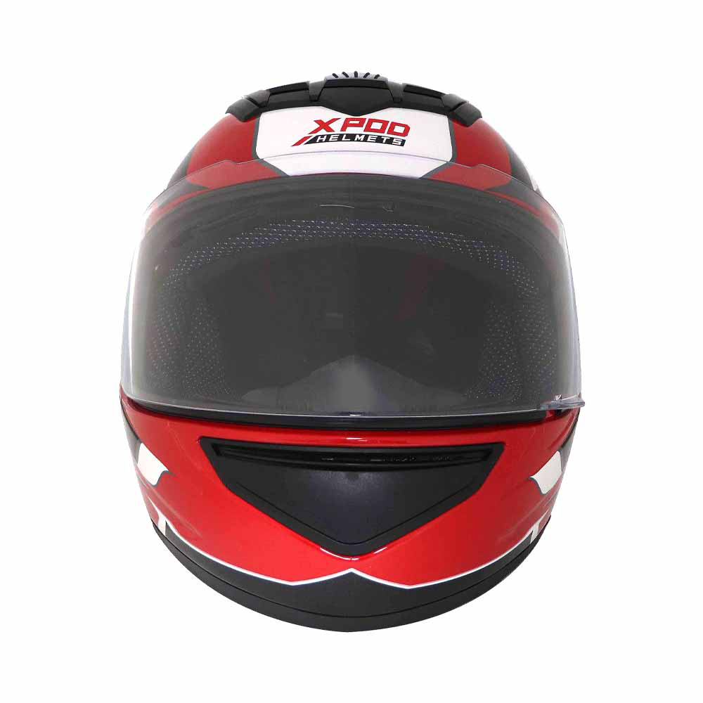 TVS XPOD Aerodynamic Helmet - ISI & DOT Certified, Ultrawide Visor, Quick Release Strap
