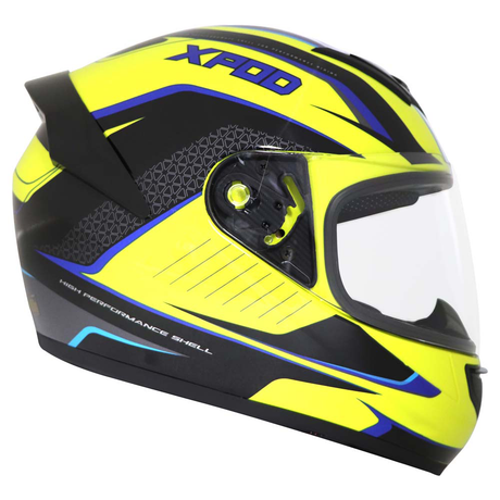 TVS XPOD Aerodynamic Helmet for Men – ISI & DOT Certified, Ultrawide Visor, Dynamic Dual Neon Design