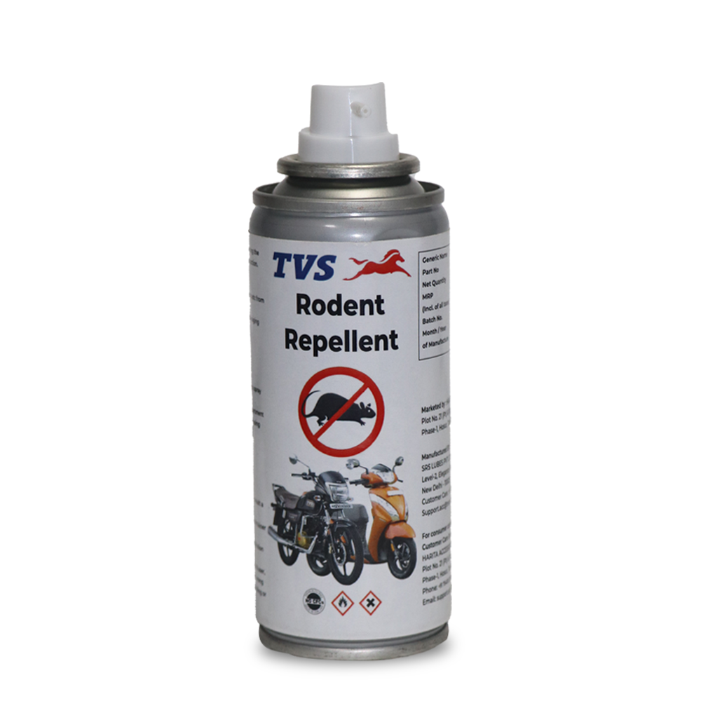 TVS Rodent Repellent VST Spray – 100 ml | Non-Toxic, Long-Lasting Protection for Motorcycles & Scooters