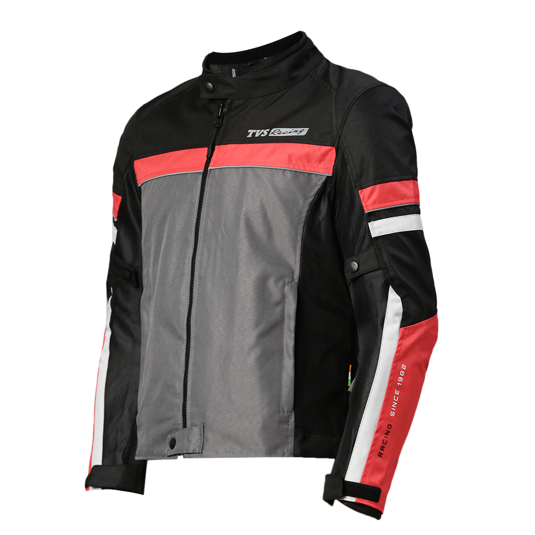 TVS Racing Street Striker Riding Jacket for Men | High Abrasion 600D Polyester, CE Level 2 Armour Protection