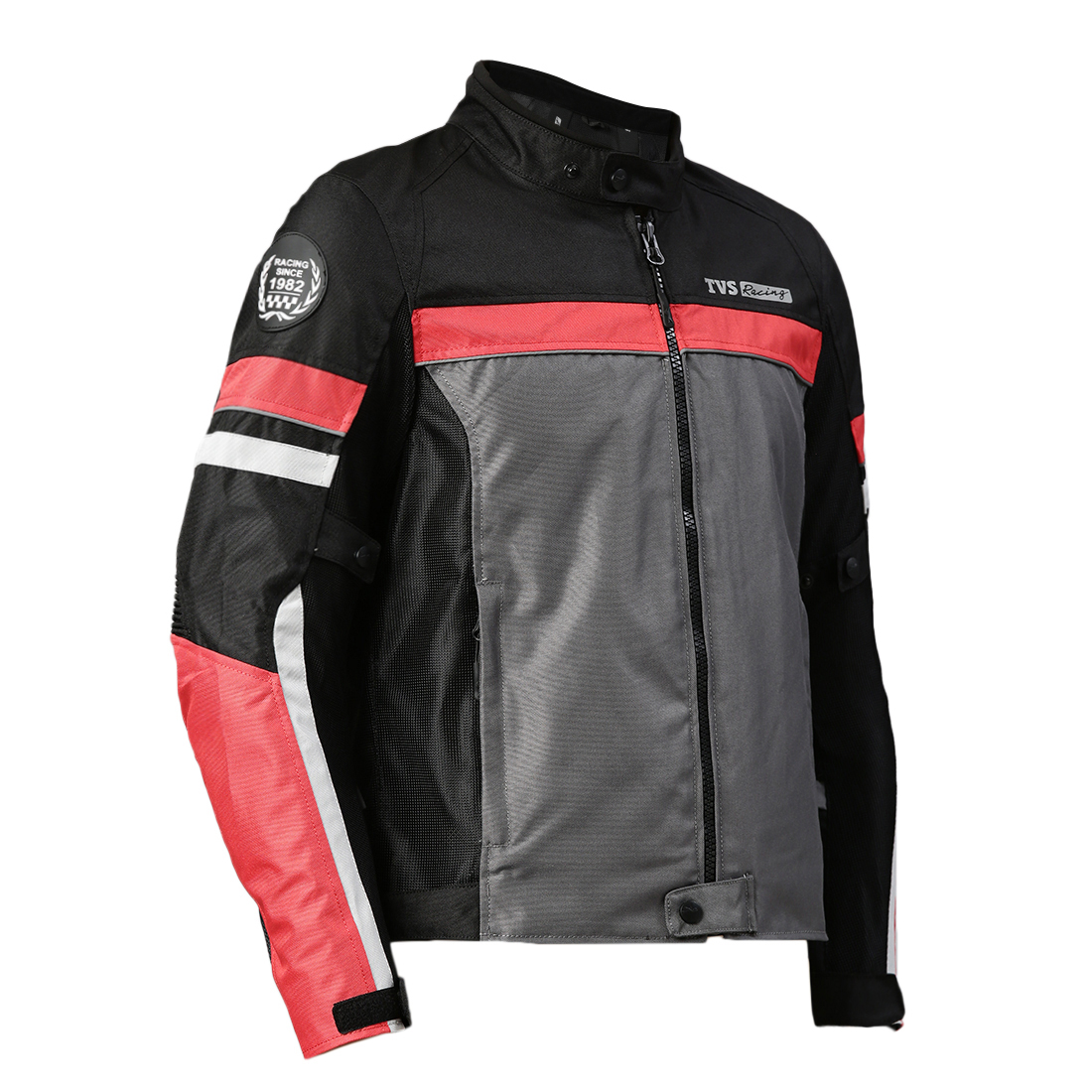 TVS Racing Street Striker Riding Jacket for Men | High Abrasion 600D Polyester, CE Level 2 Armour Protection
