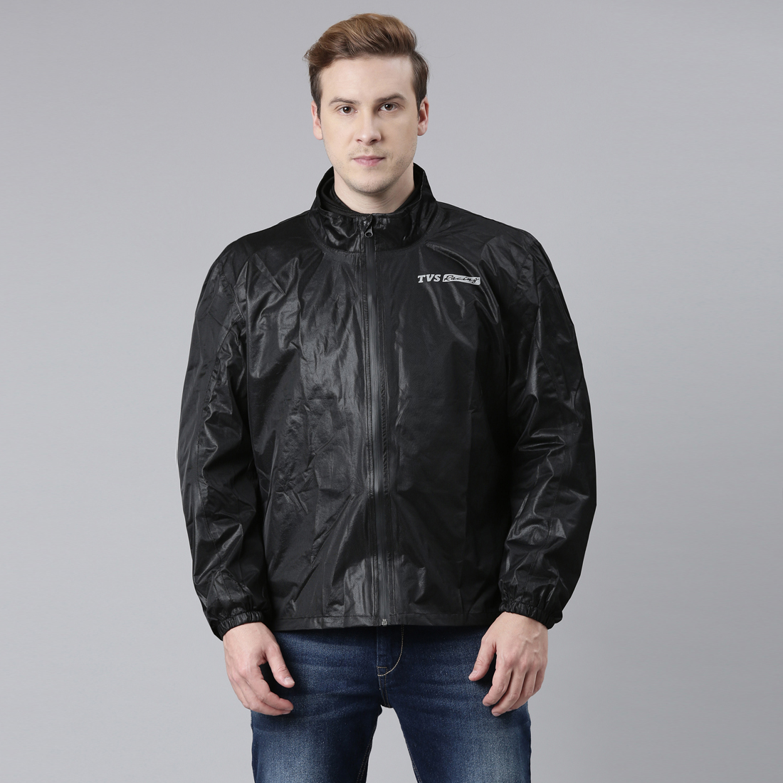 TVS Racing Aegis 3-Layer Riding Jacket for Men | All-Weather, CE Level 2 Armor Protection (Red)