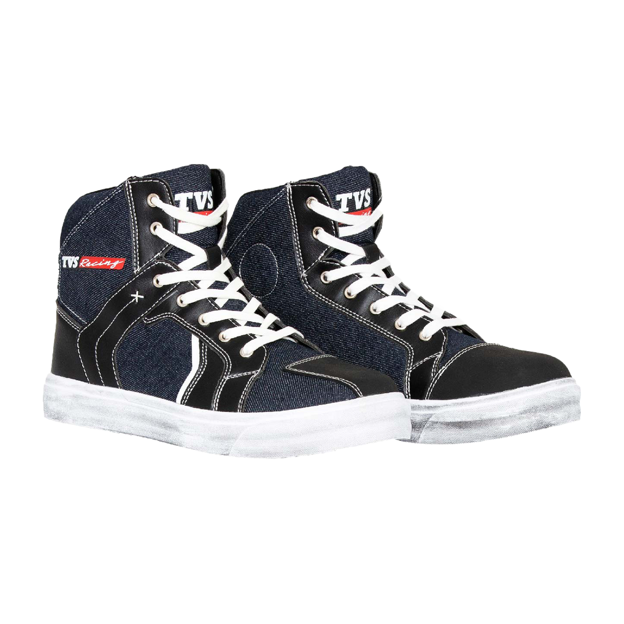TVS Racing Casual Shoes - Stylish Indigo Denim Boots with Enhanced Protection