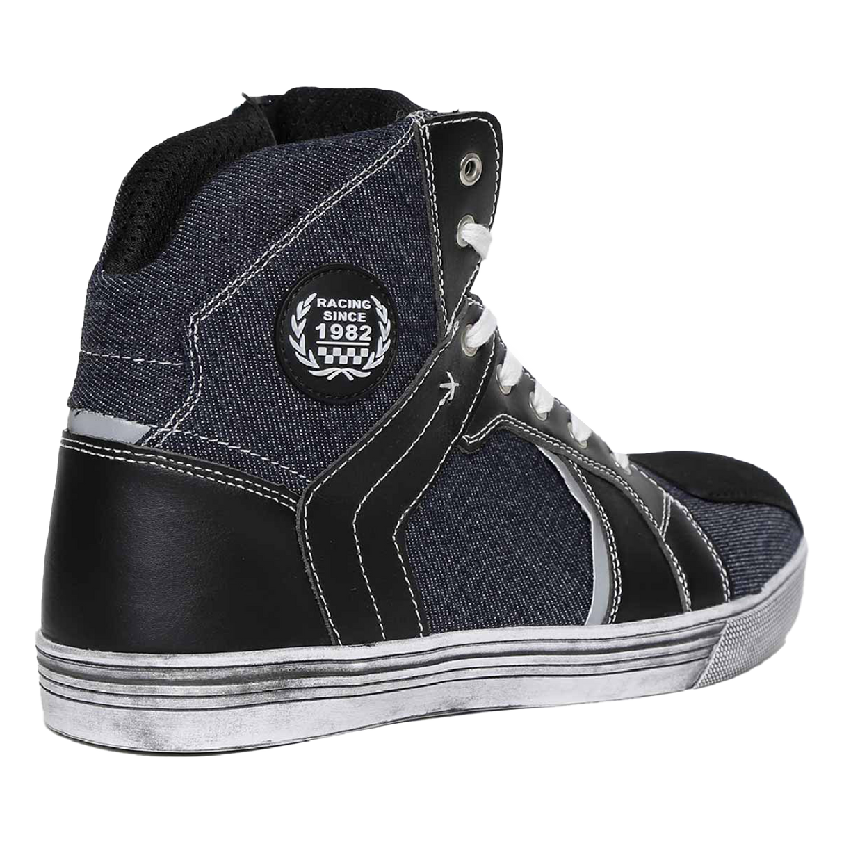 TVS Racing Casual Shoes - Stylish Indigo Denim Boots with Enhanced Protection
