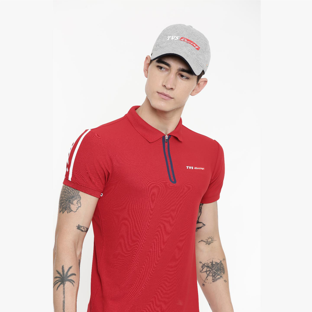 TVS Racing Cap Grey - Breathable, Stylish Headwear for Men & Women