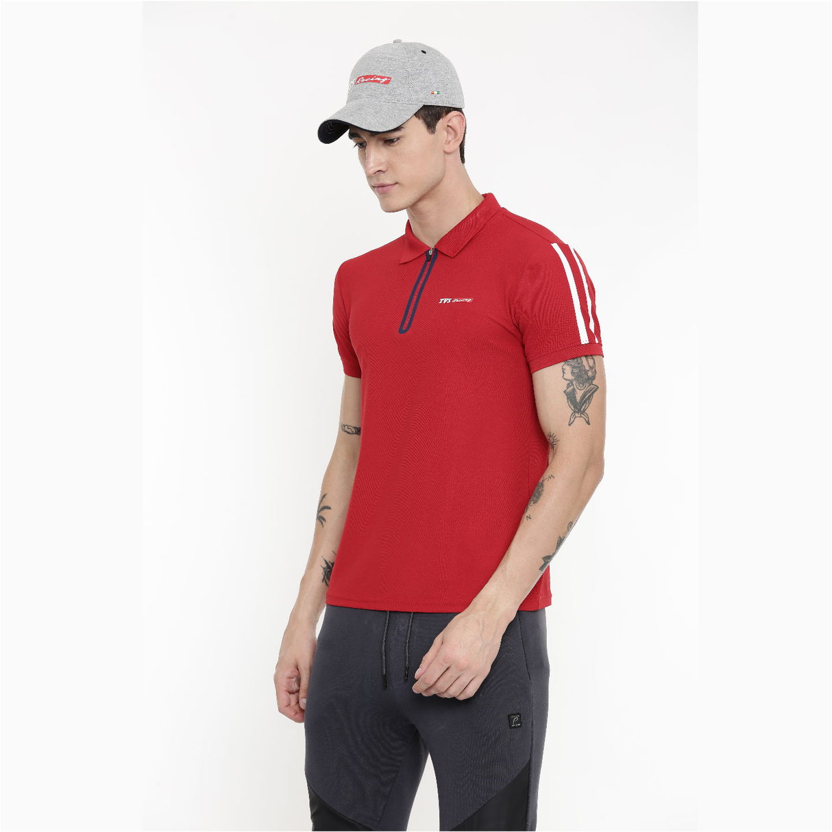 TVS Racing Cap Grey - Breathable, Stylish Headwear for Men & Women