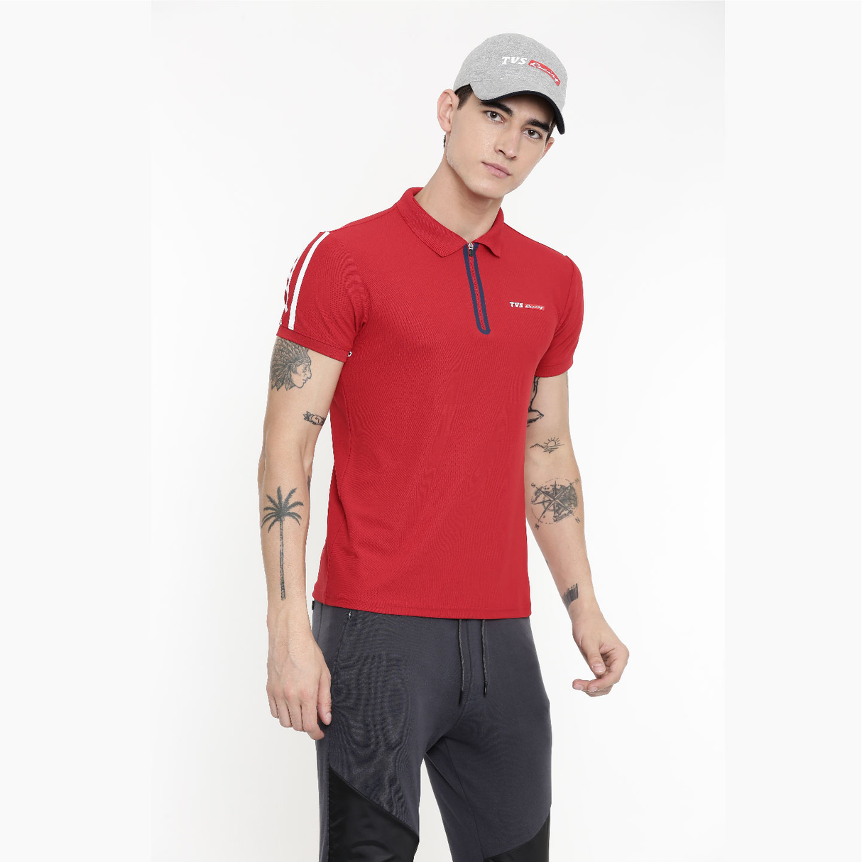 TVS Racing Cap Grey - Breathable, Stylish Headwear for Men & Women