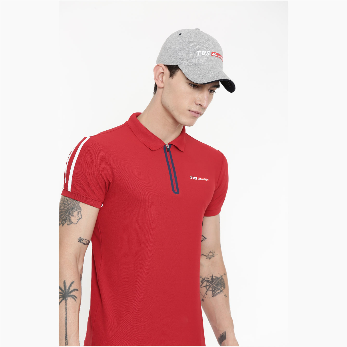 TVS Racing Cap Grey - Breathable, Stylish Headwear for Men & Women