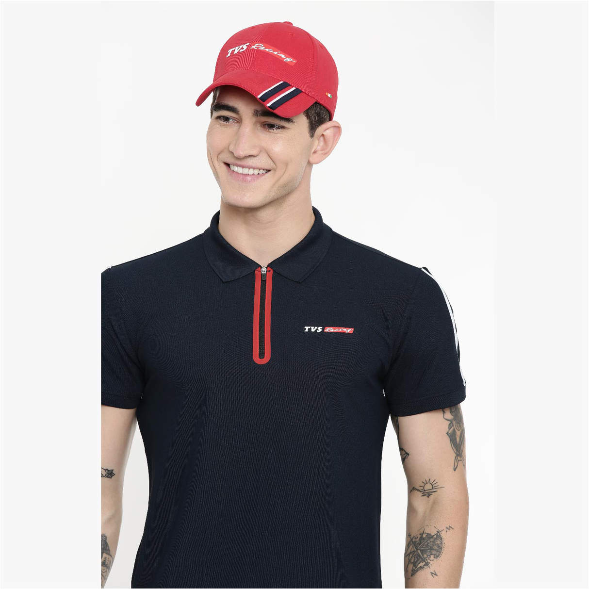 TVS Racing Cap Red - Breathable, Stylish Headwear for Men & Women