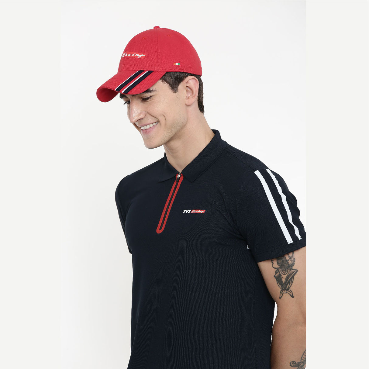 TVS Racing Cap Red - Breathable, Stylish Headwear for Men & Women