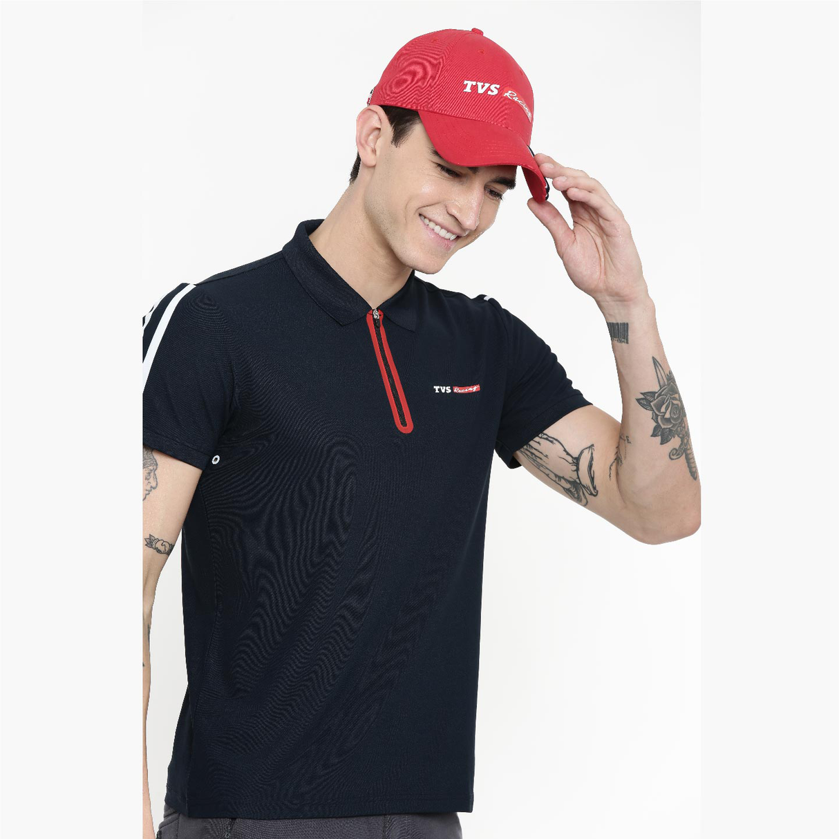 TVS Racing Cap Red - Breathable, Stylish Headwear for Men & Women