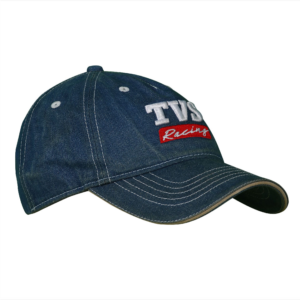 TVS Racing Cap Denim - Breathable, Stylish Headwear for Men & Women