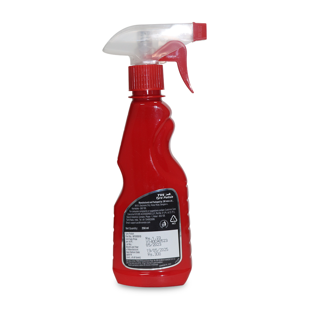 TVS Tyre Polish – Superior Shine & Long-Lasting Protection for Motorcycle & Scooter Tyres