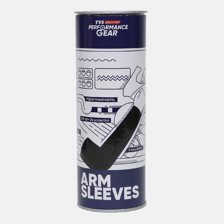 TVS Racing Arm Sleeves - Black | SPF 50+ Protection & Anti-Bacterial Finish
