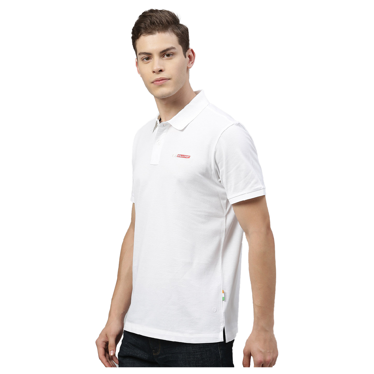 TVS Racing Polo T Shirt Cotton (White)