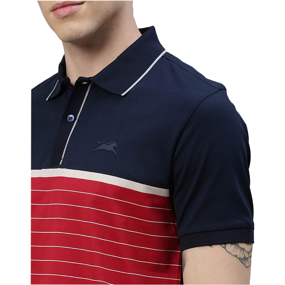 TVS Racing Polo T-Shirt Cotton Red Blue – Stylish & Comfortable