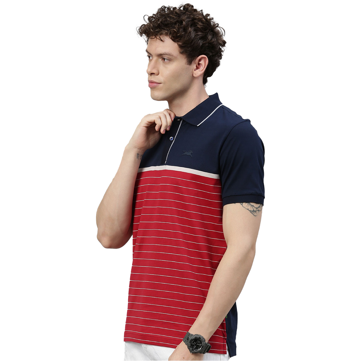 TVS Racing Polo T-Shirt Cotton Red Blue – Stylish & Comfortable