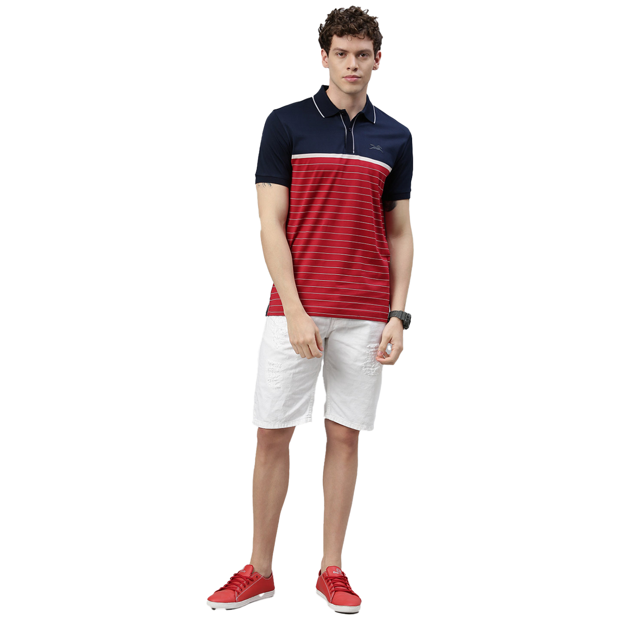 TVS Racing Polo T-Shirt Cotton Red Blue – Stylish & Comfortable