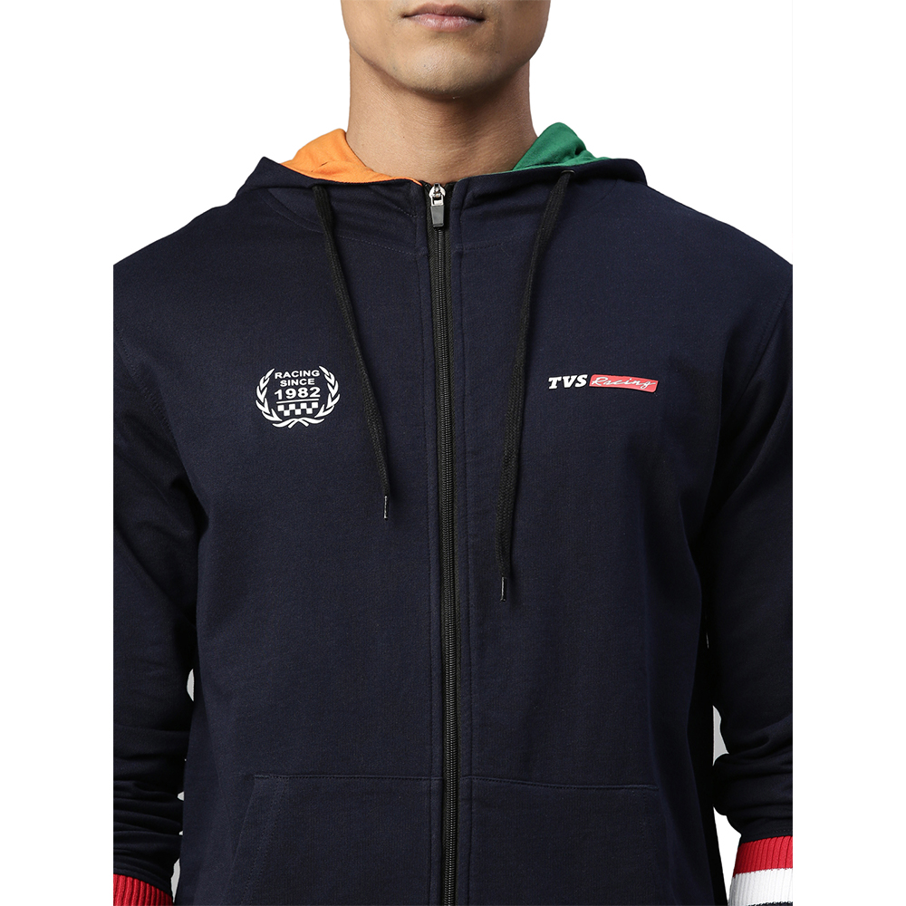 TVS Racing Hooded Sweatshirt - Navy Blue | Comfortable & Stylish
