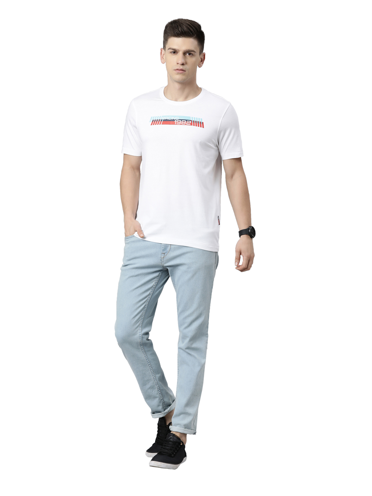 TVS Racing Tribe Tee 1982 | Classic Cotton Round Neck T-Shirt