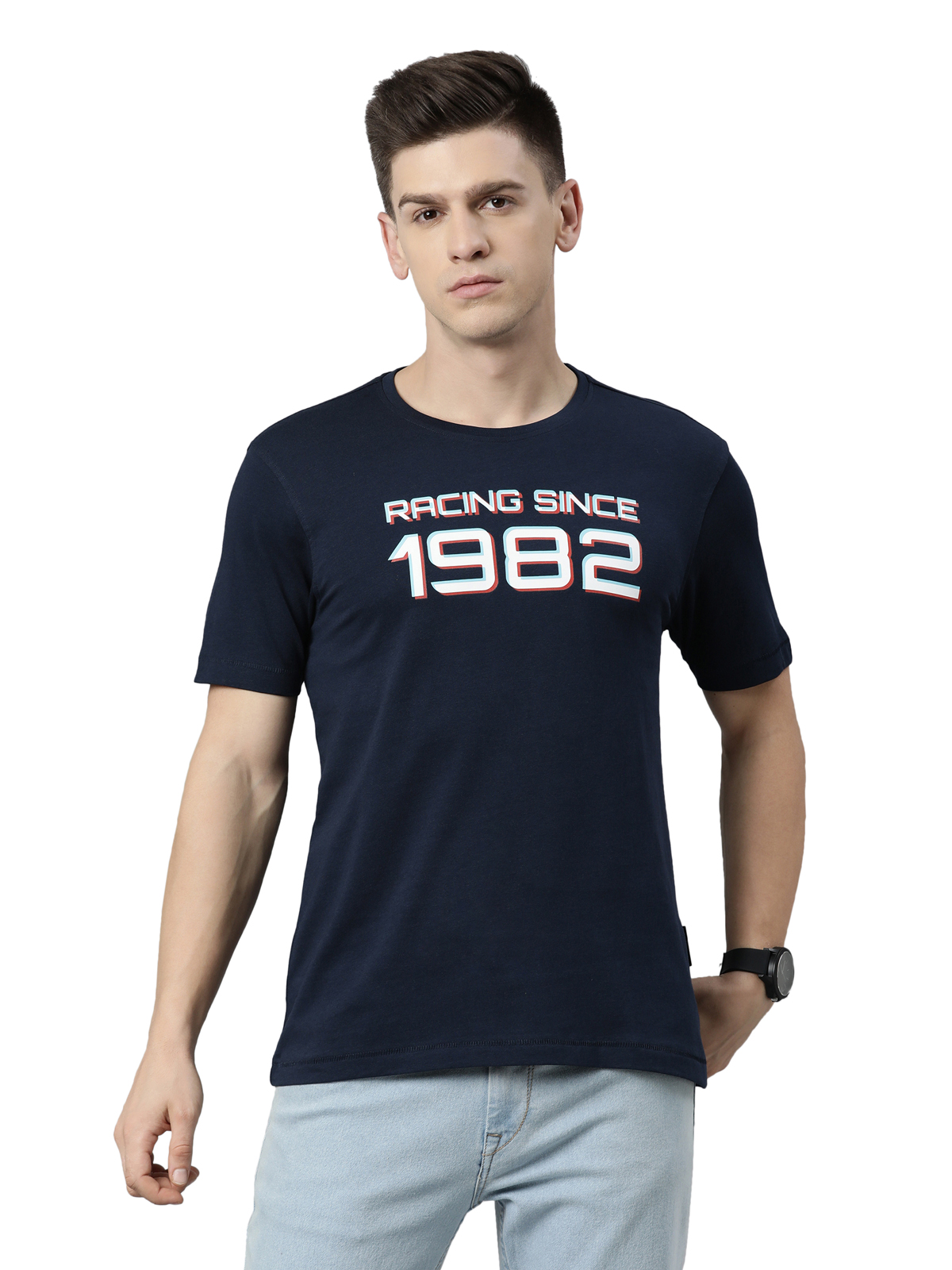 TVS Racing Tee 1982 | Classic Cotton Round Neck T-Shirt