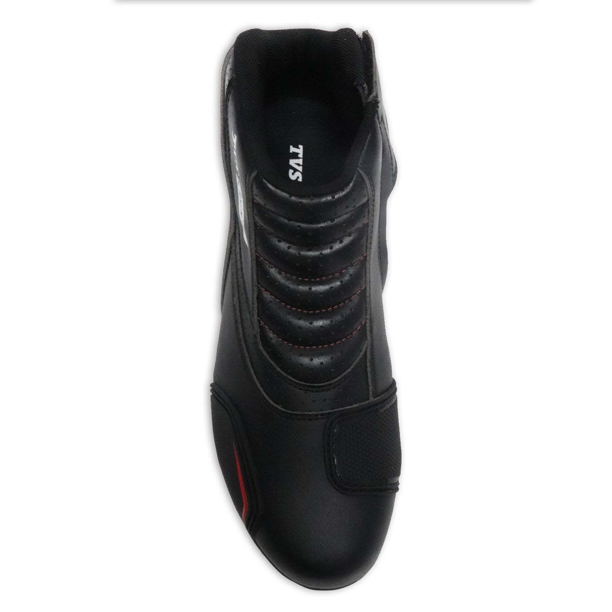 TVS Racing Ankle Length Slip-On Riding Boots for Men - Waterproof & Reflective Biker Shoes