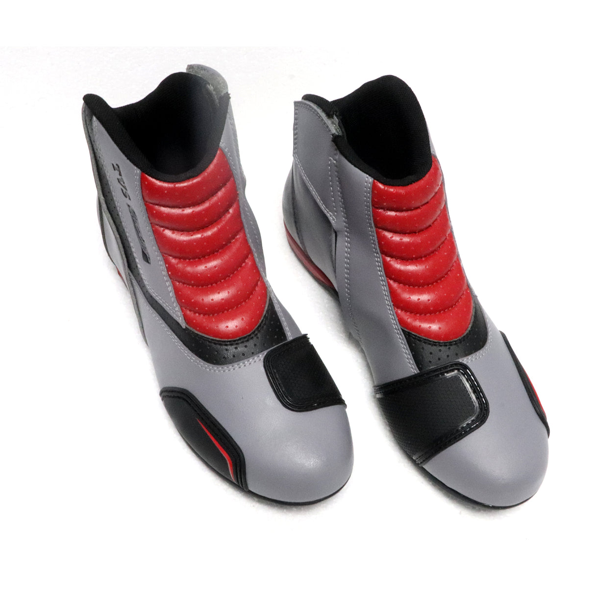 Ankle Length Slip-On Riding Shoes - Durable Grey Boots with Waterproof and Reflective Features
