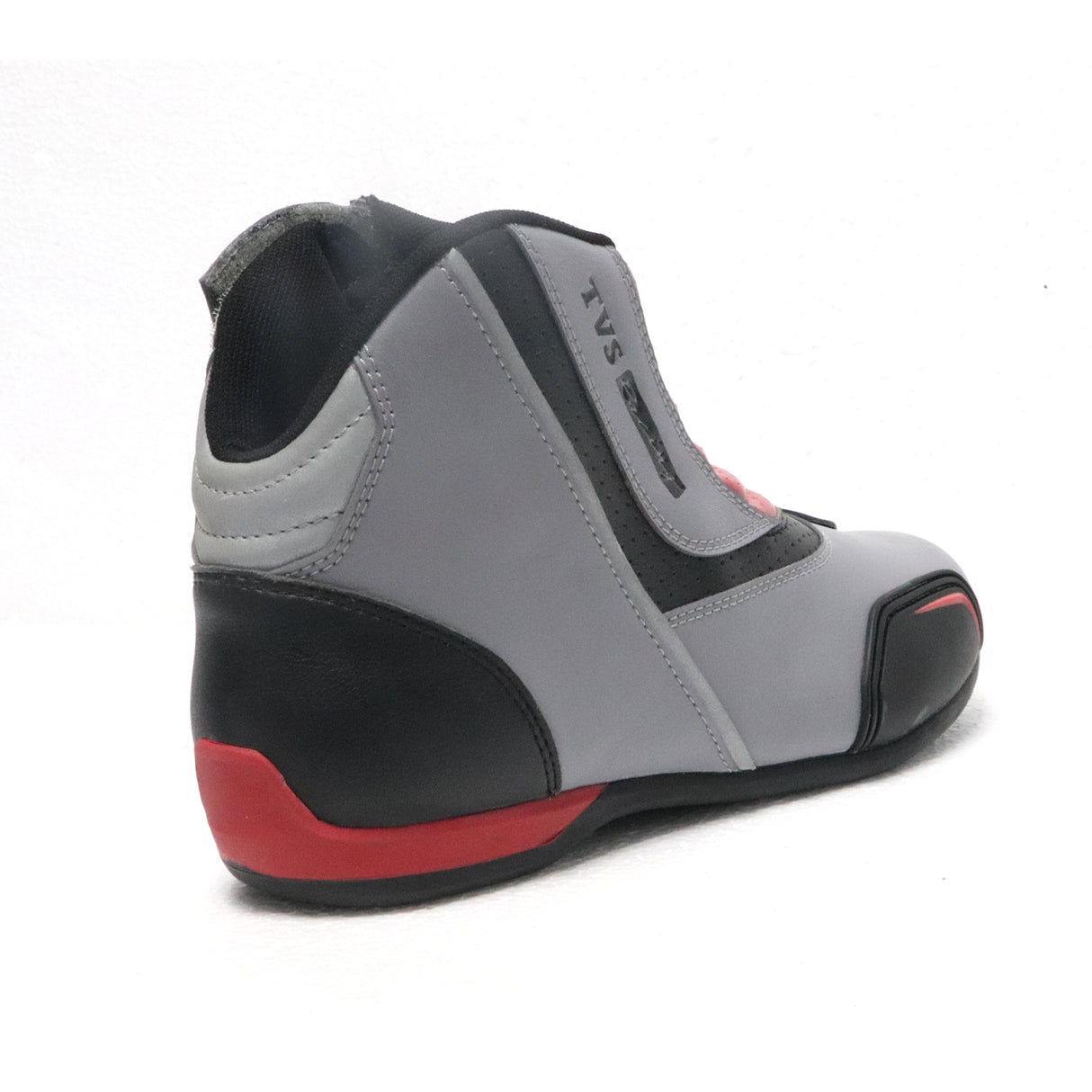 Ankle Length Slip-On Riding Shoes - Durable Grey Boots with Waterproof and Reflective Features