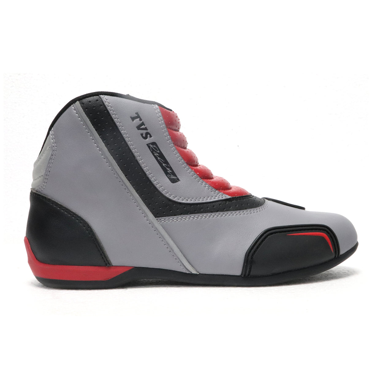 Ankle Length Slip-On Riding Shoes - Durable Grey Boots with Waterproof and Reflective Features