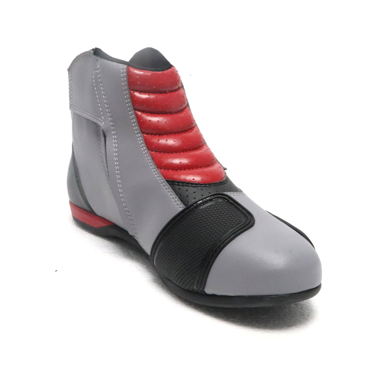 Ankle Length Slip-On Riding Shoes - Durable Grey Boots with Waterproof and Reflective Features